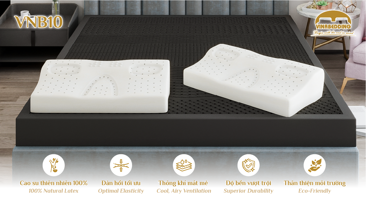 Natural Latex Pillow  - VINACLOUD 10