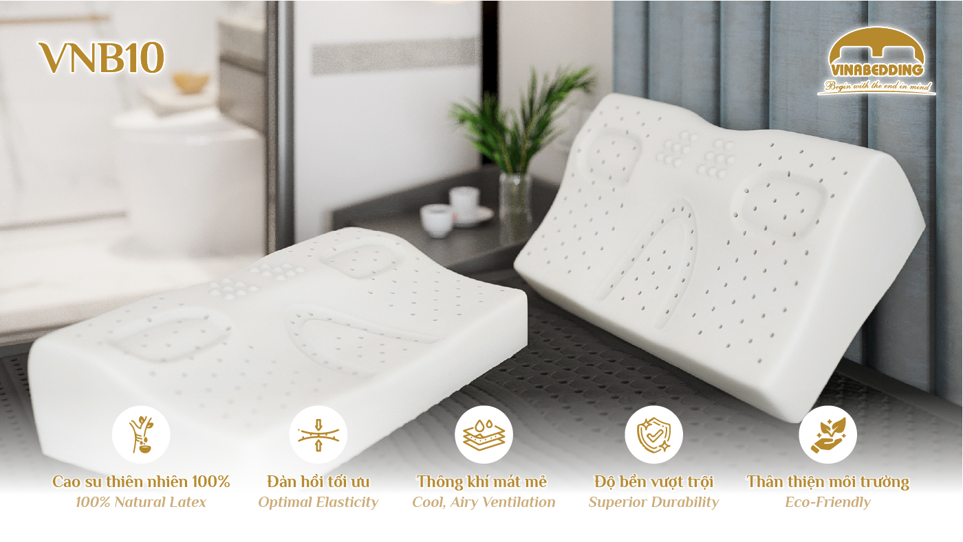 Natural Latex Pillow  - VINACLOUD 10