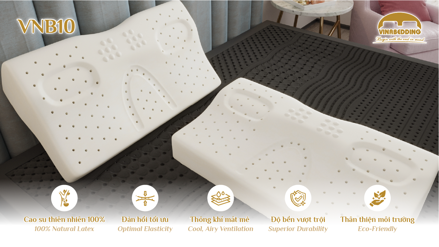 Natural Latex Pillow  - VINACLOUD 10