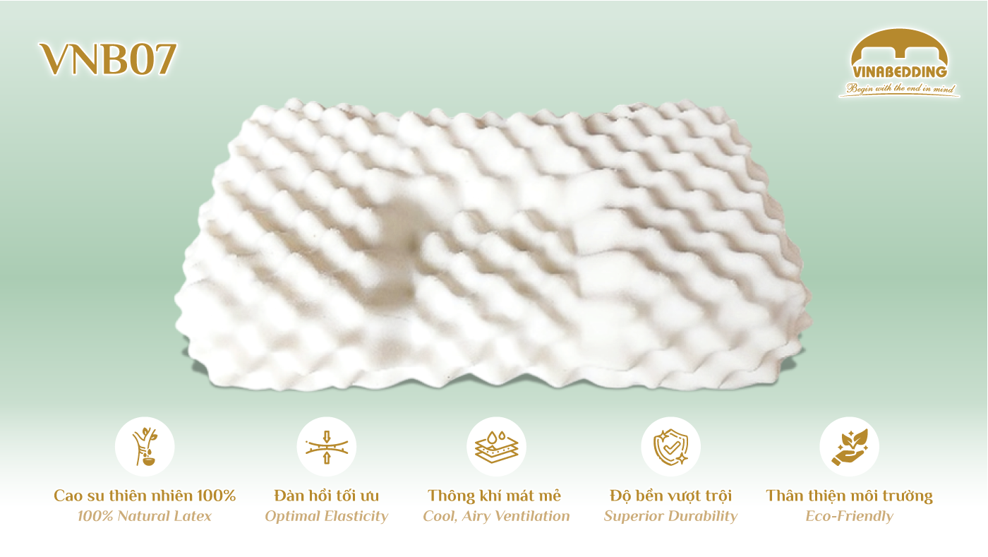 Natural Latex Pillow  - VINACLOUD 07