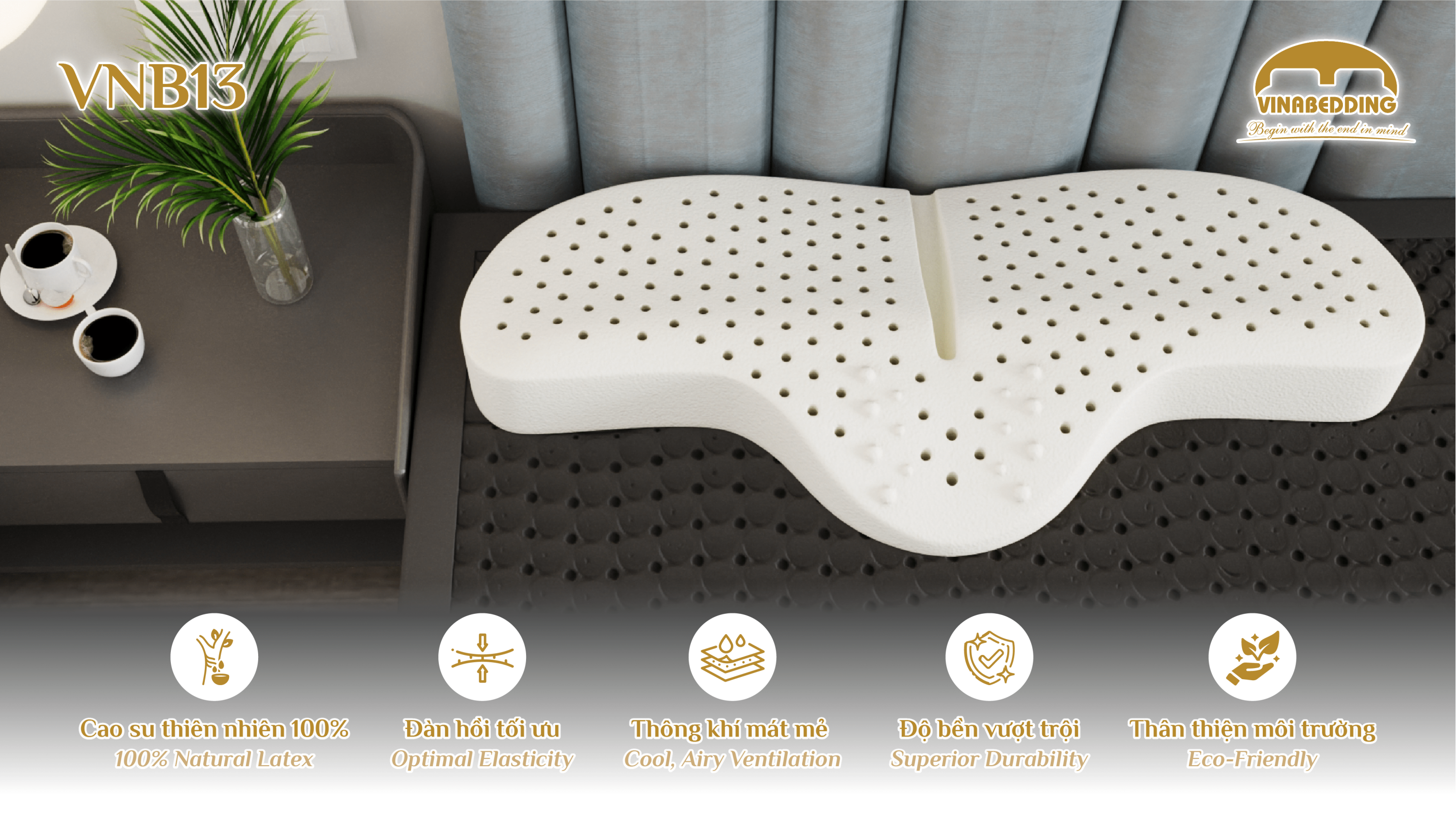 Natural Latex Pillow  - VINACLOUD 11