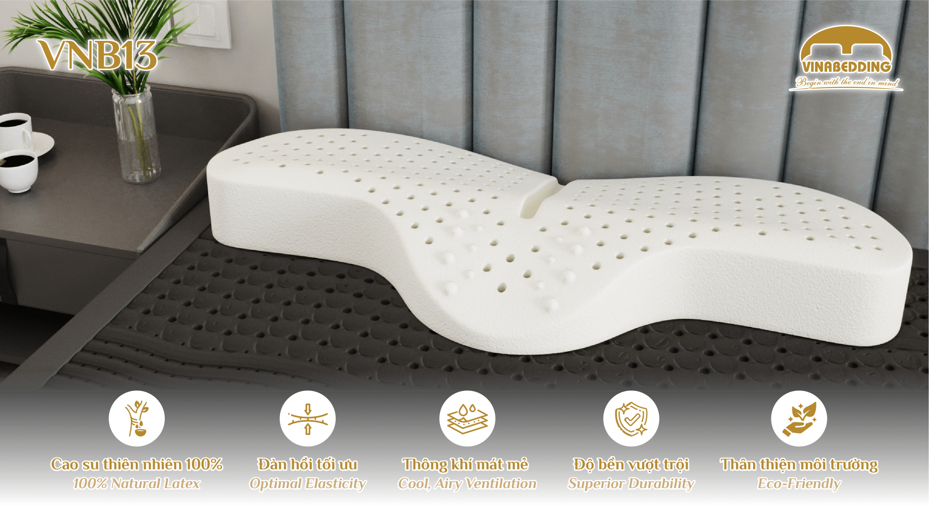 Natural Latex Pillow  - VINACLOUD 11