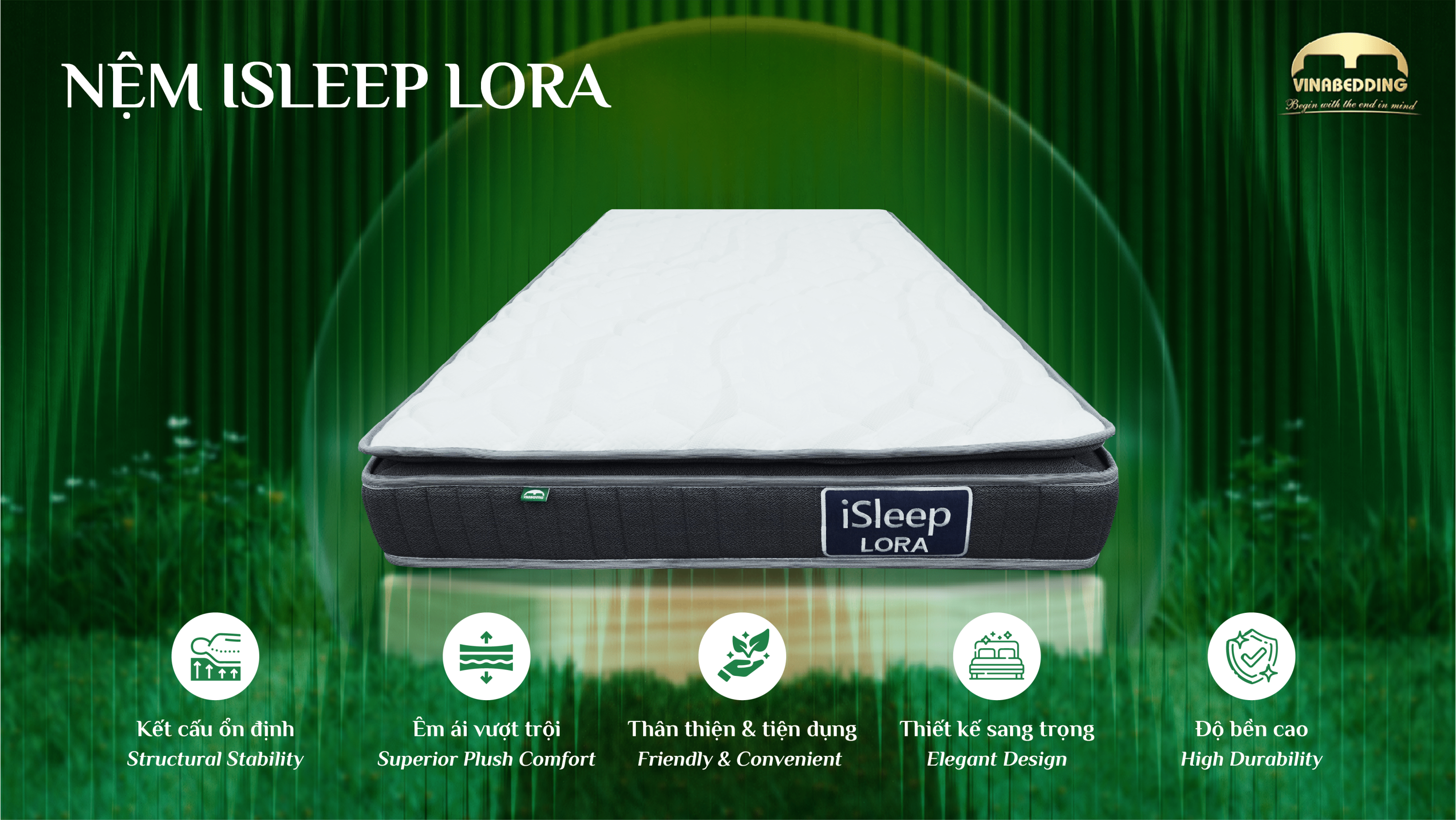 iSleep Lora 100% 聚酯纤维床垫