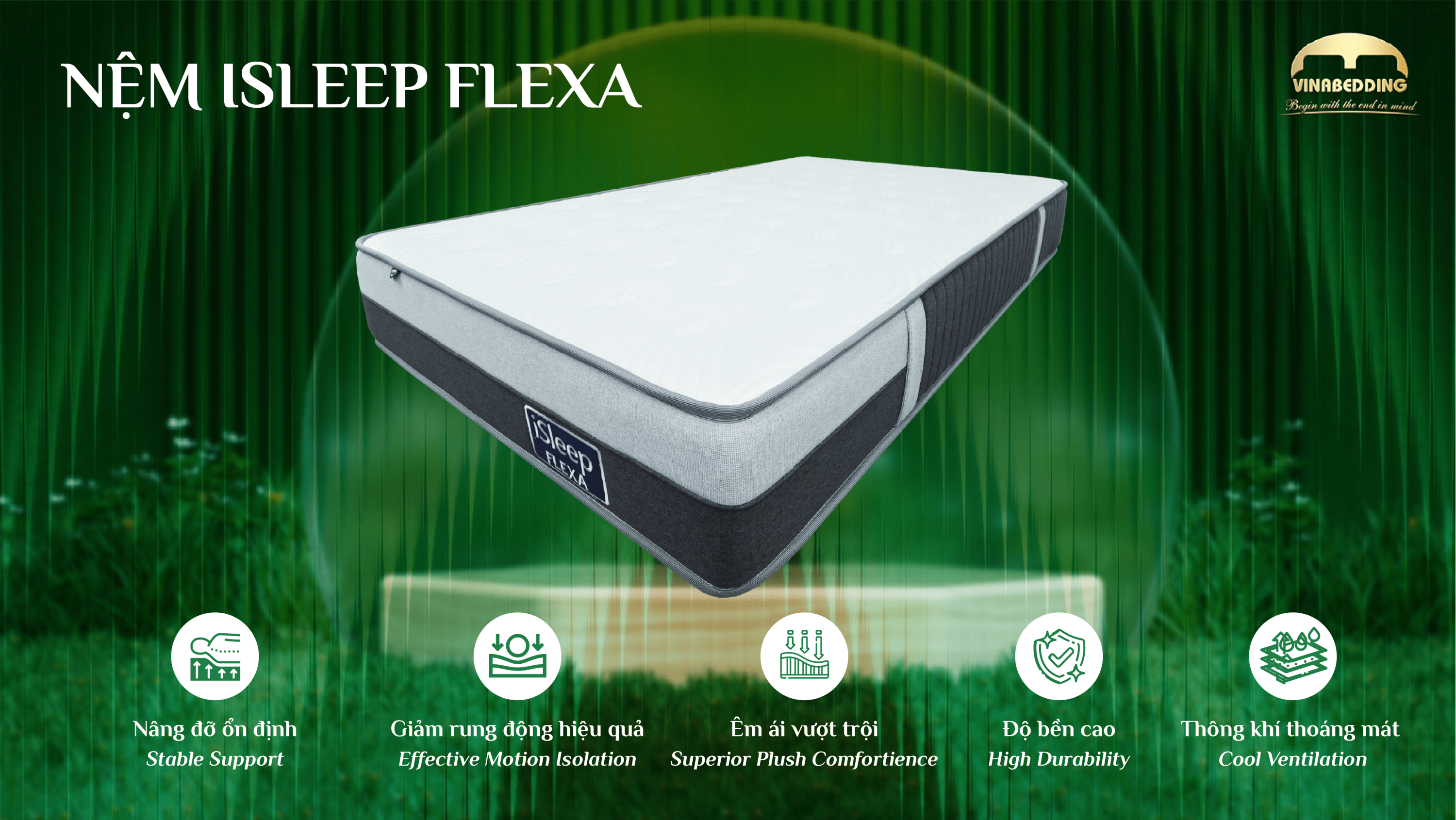  iSleep Flexa 泡棉 × 聚酯纤维床垫