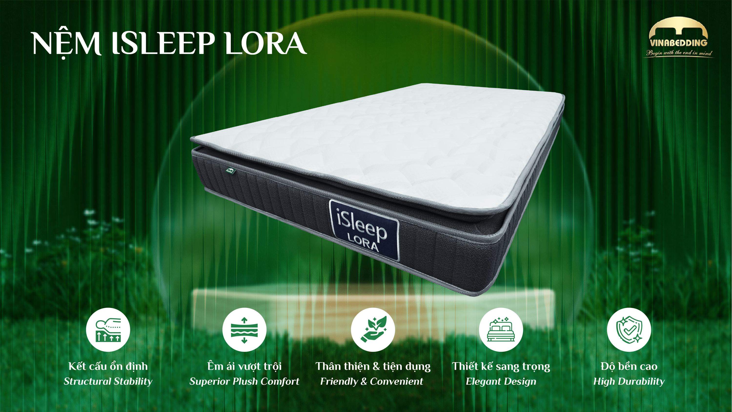 iSleep Lora 100% 聚酯纤维床垫