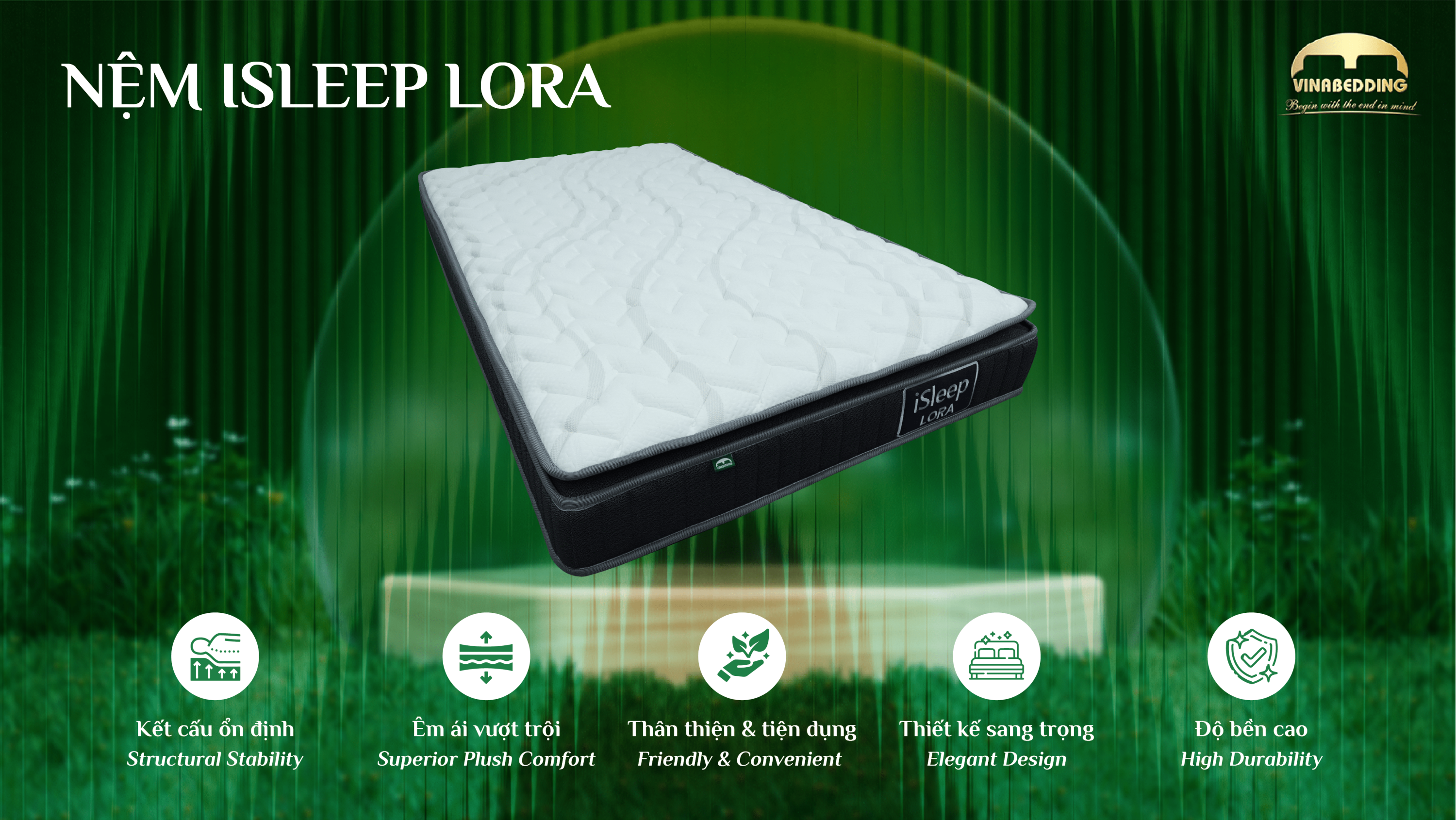 iSleep Lora 100% 聚酯纤维床垫