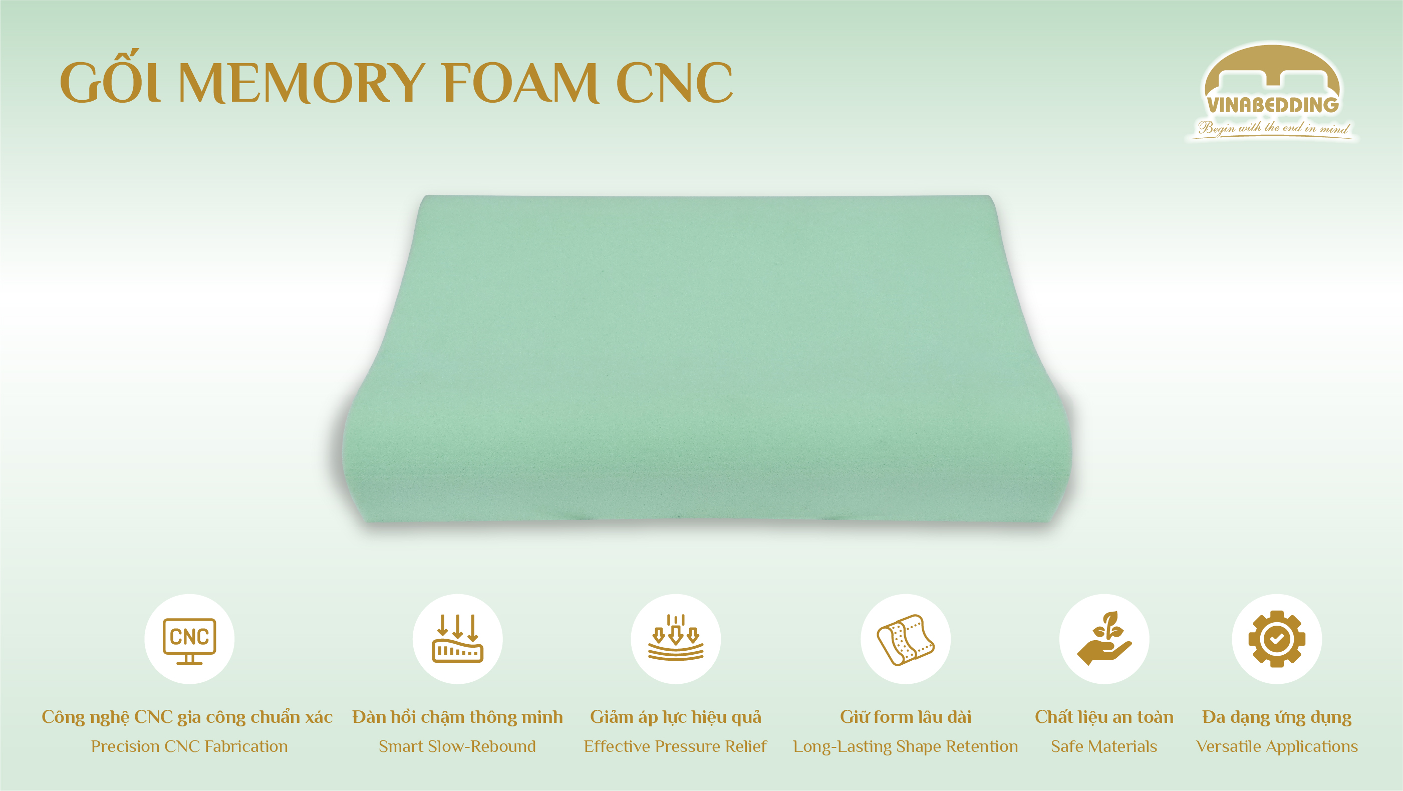 Memory Foam Pillow (CNC) -  VNB/MF C01