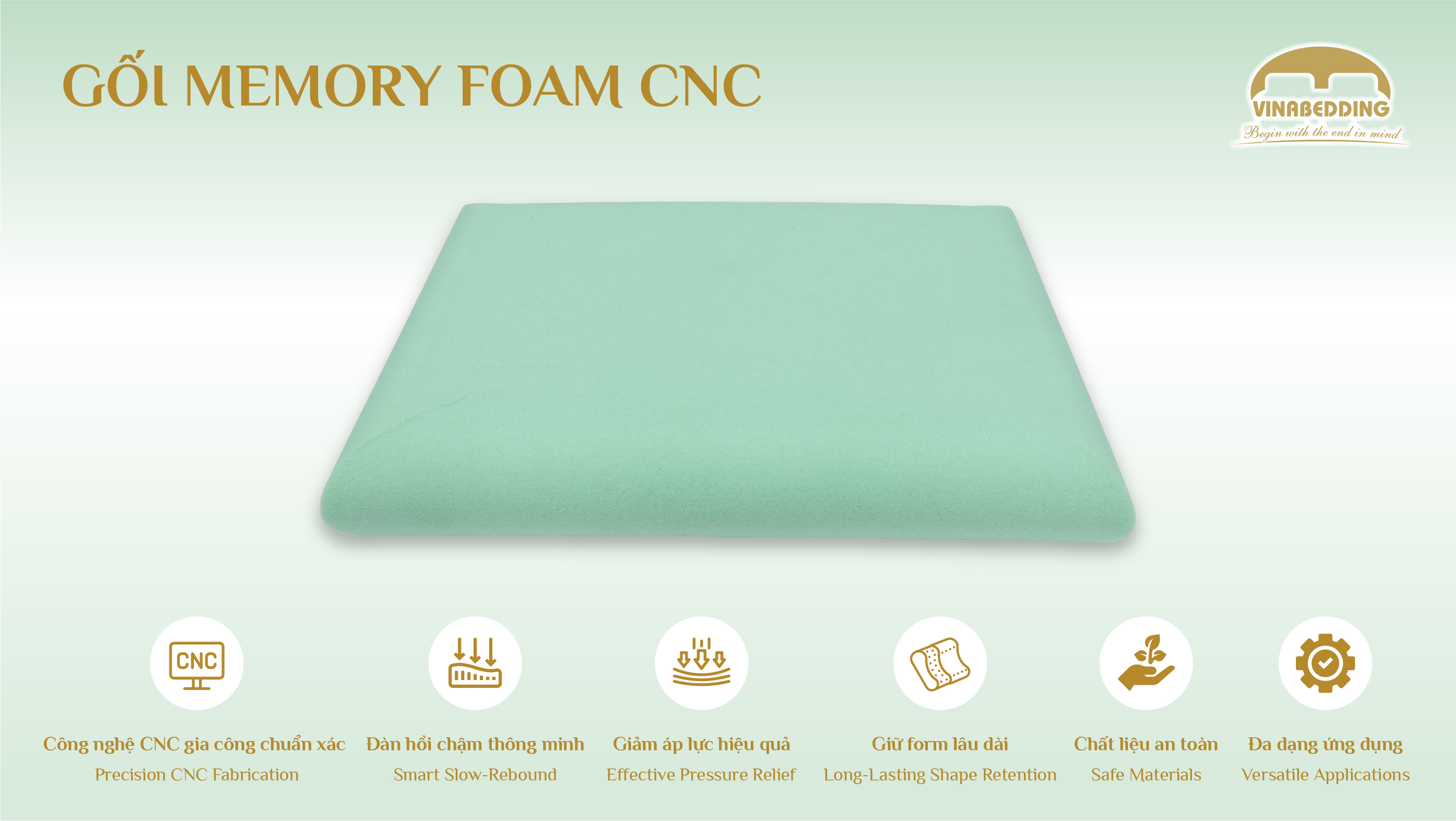 Memory Foam Pillow (CNC) -  VNB/MF C03