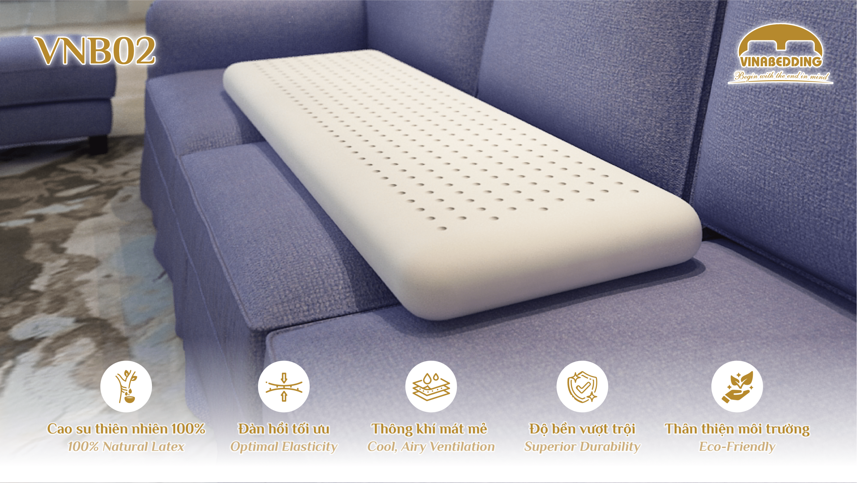 Natural Latex Pillow  - VNB02