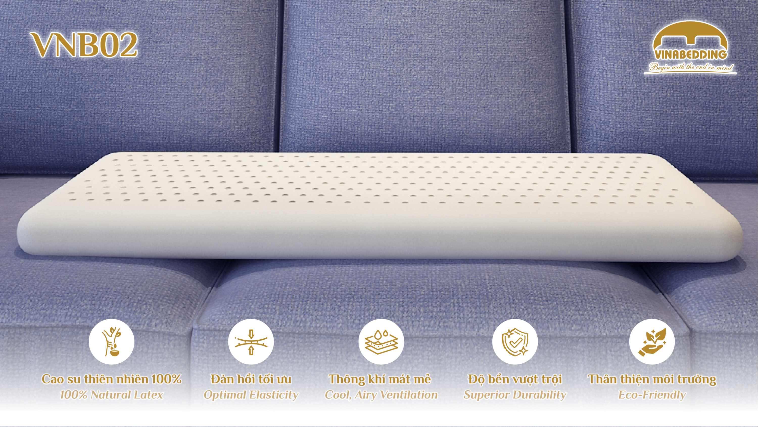 Natural Latex Pillow  - VNB02