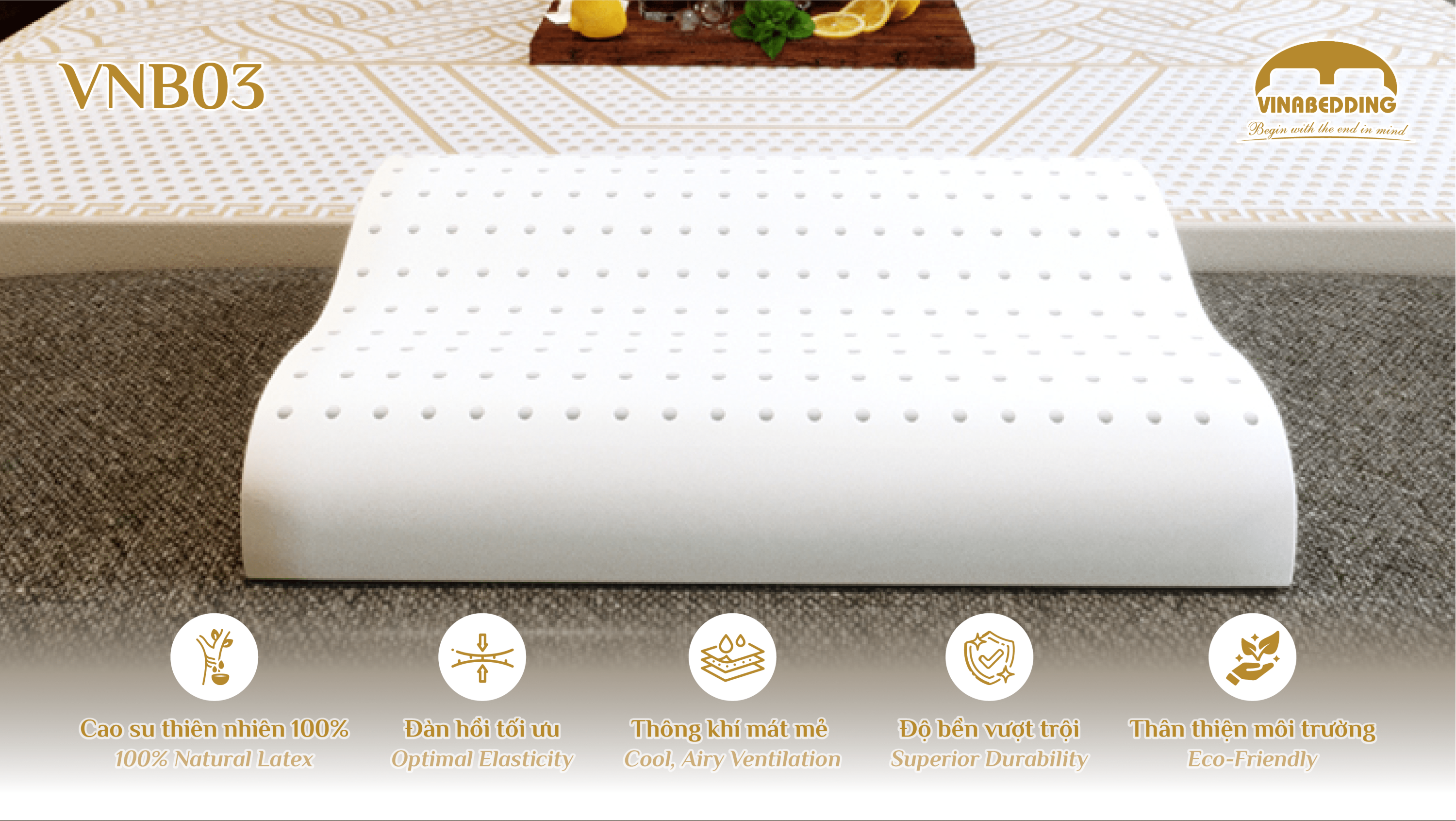 Natural Latex Pillow  - VNB03