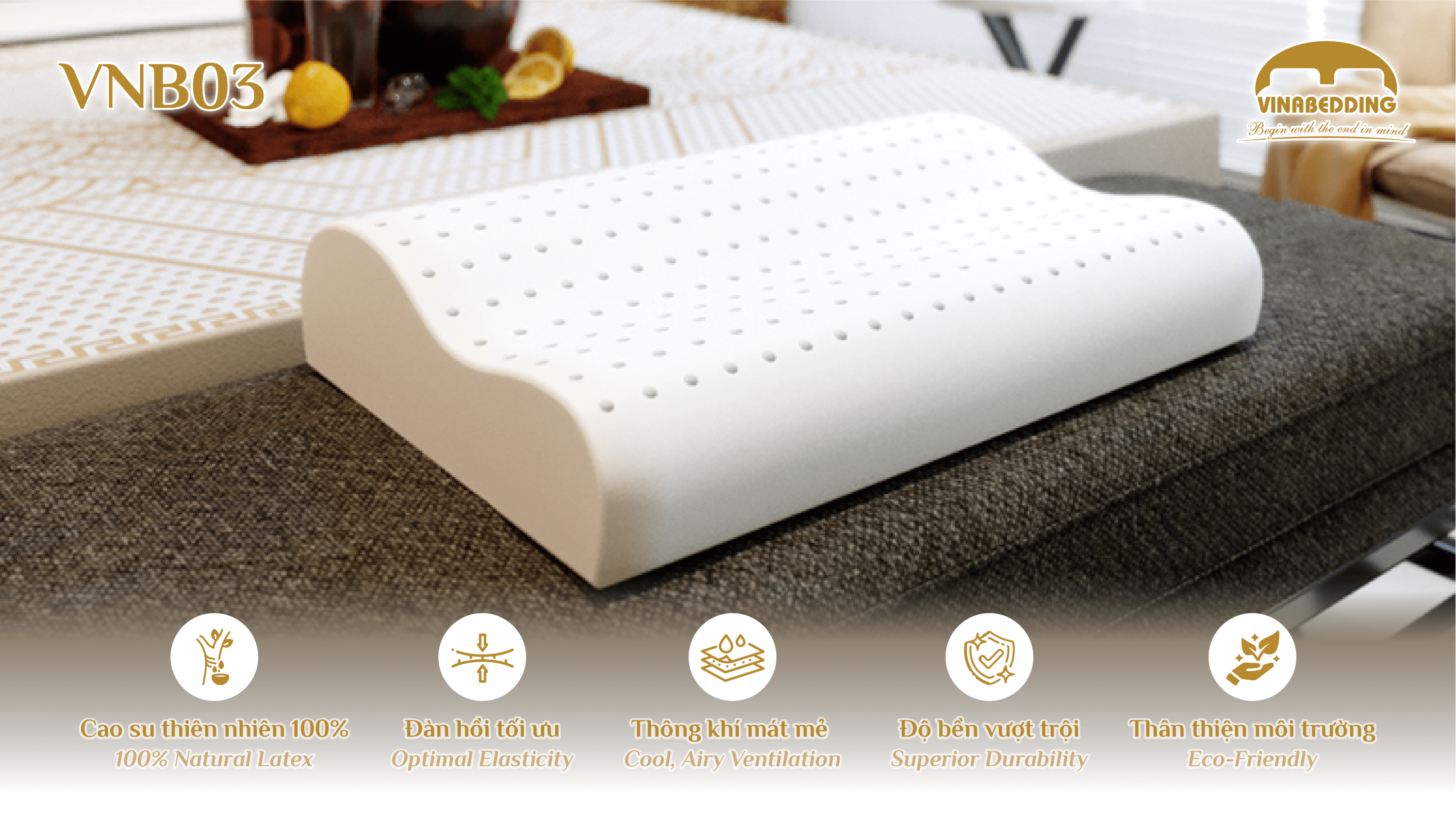 Natural Latex Pillow  - VNB03
