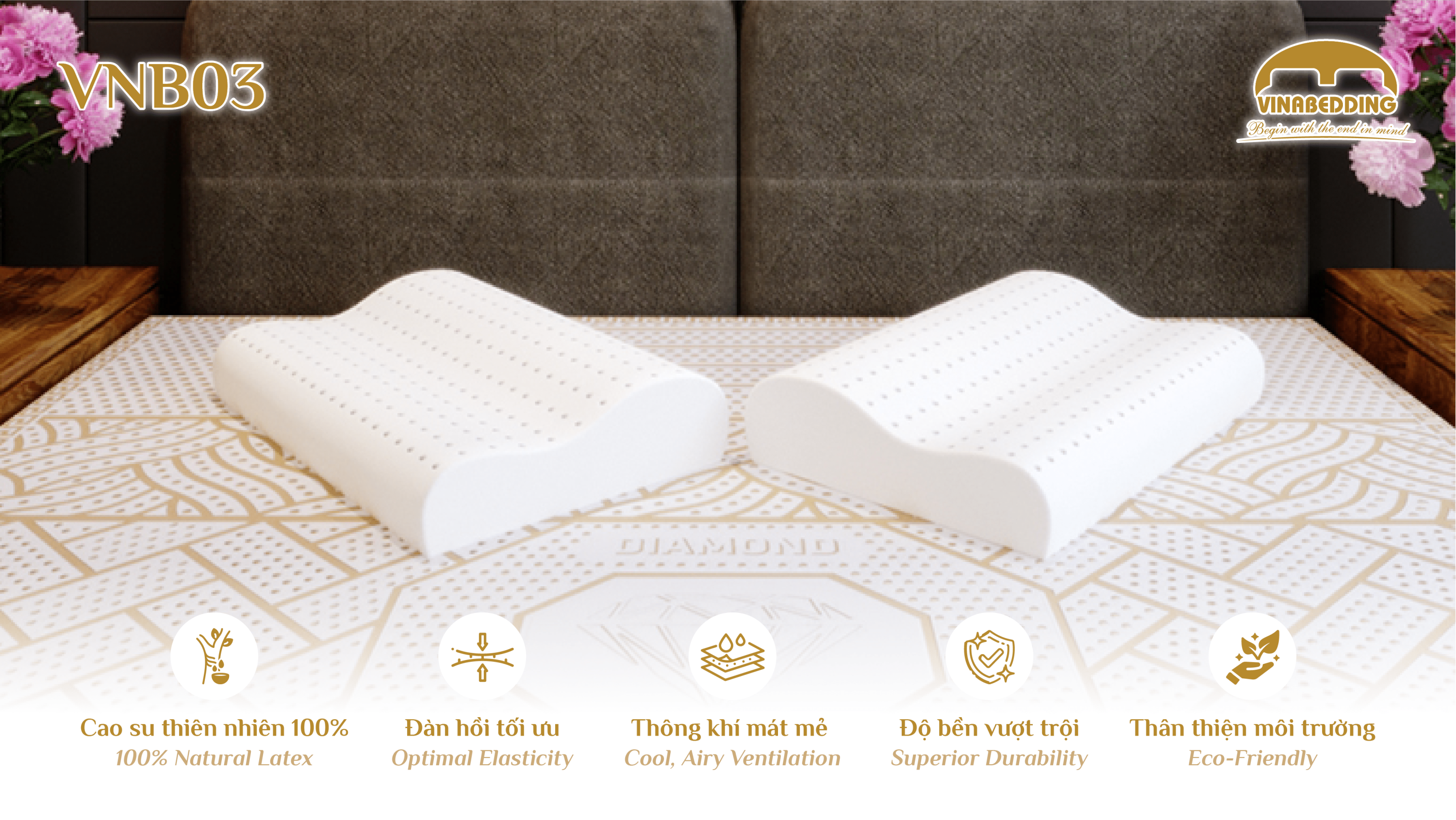 Natural Latex Pillow  - VNB03