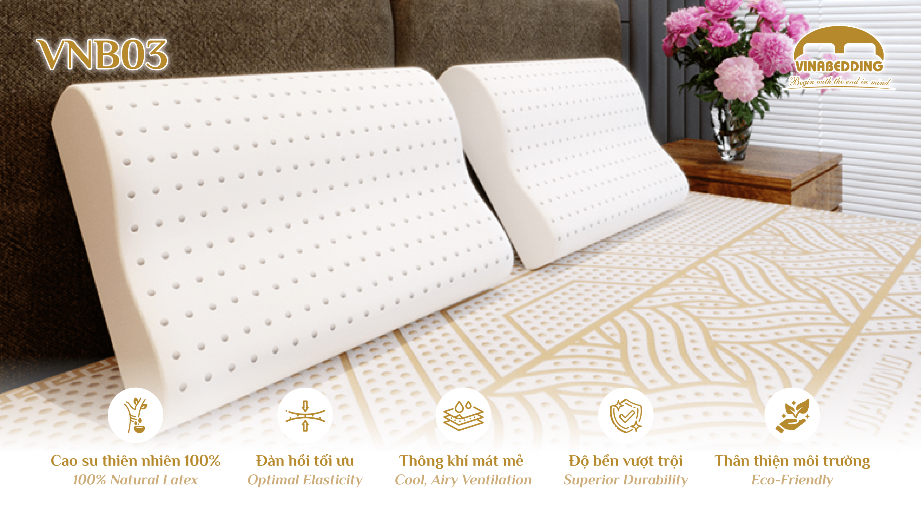 Natural Latex Pillow  - VNB03