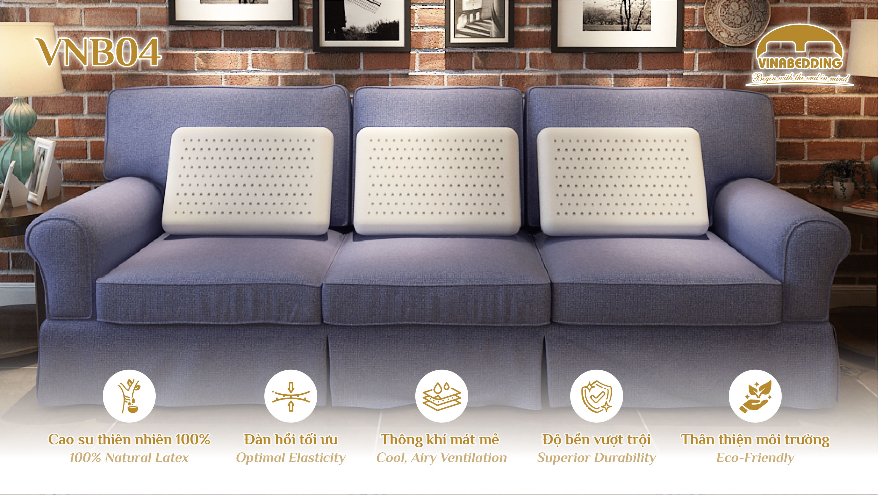 Natural Latex Pillow  - VNB04