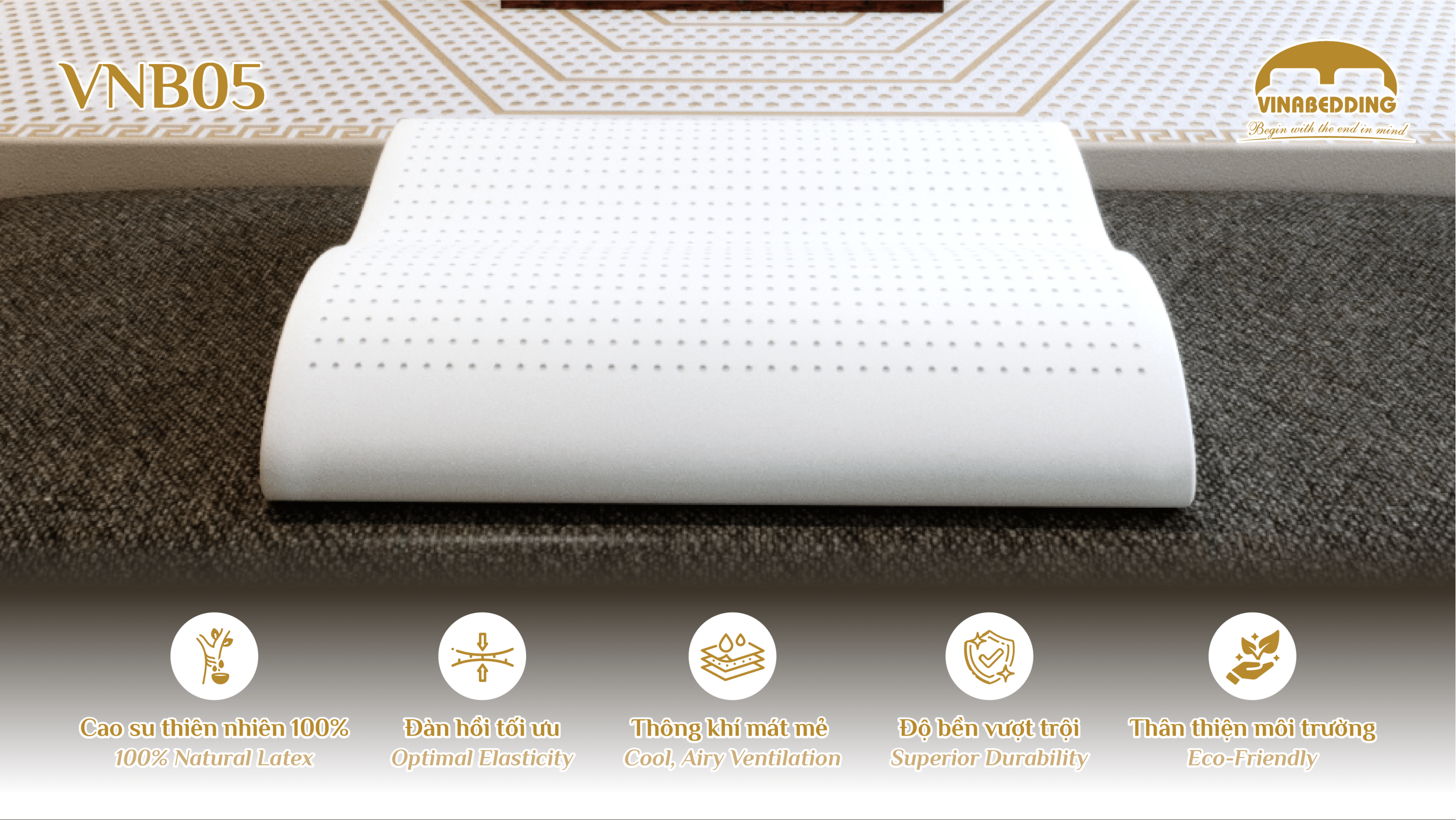 Natural Latex Pillow  - VNB05