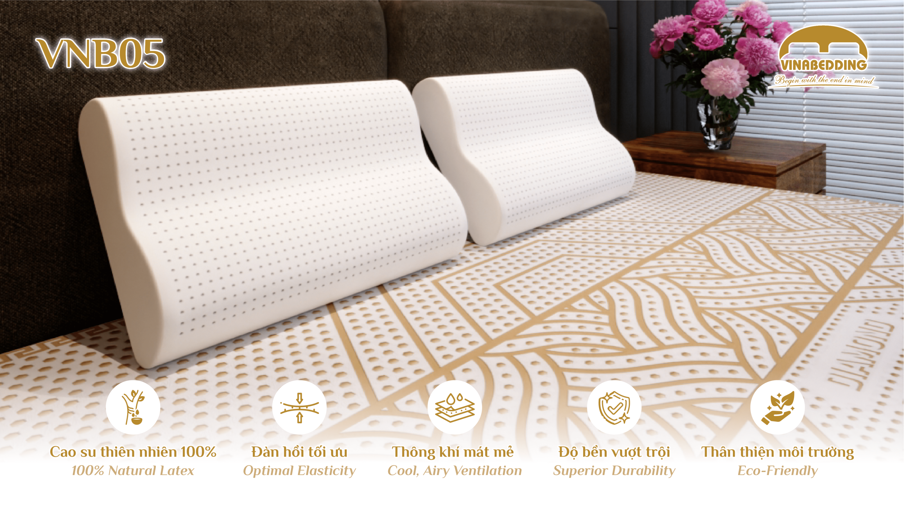 Natural Latex Pillow  - VNB05