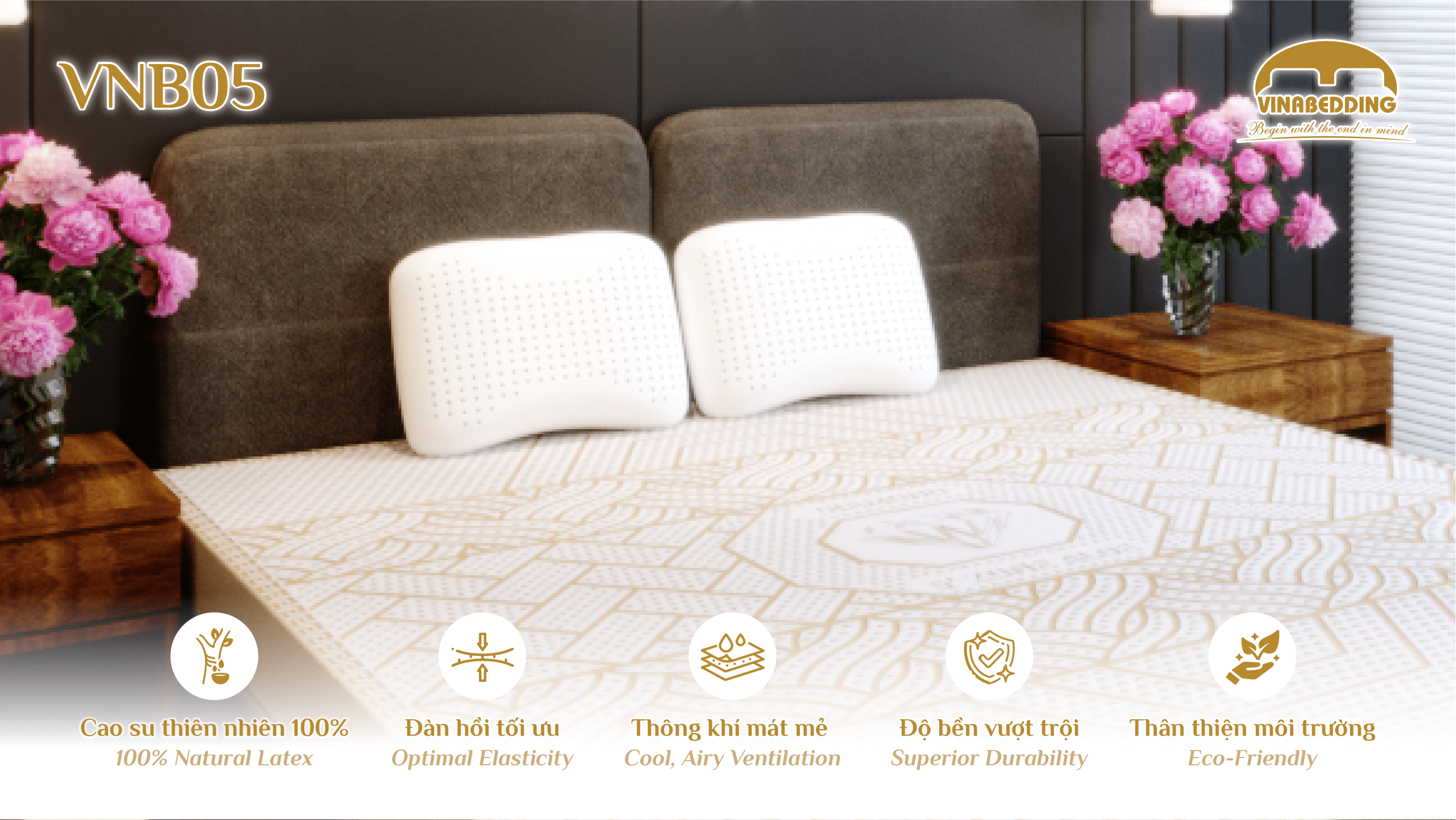 GỐI CAO SU THIÊN NHIÊN - VNB06