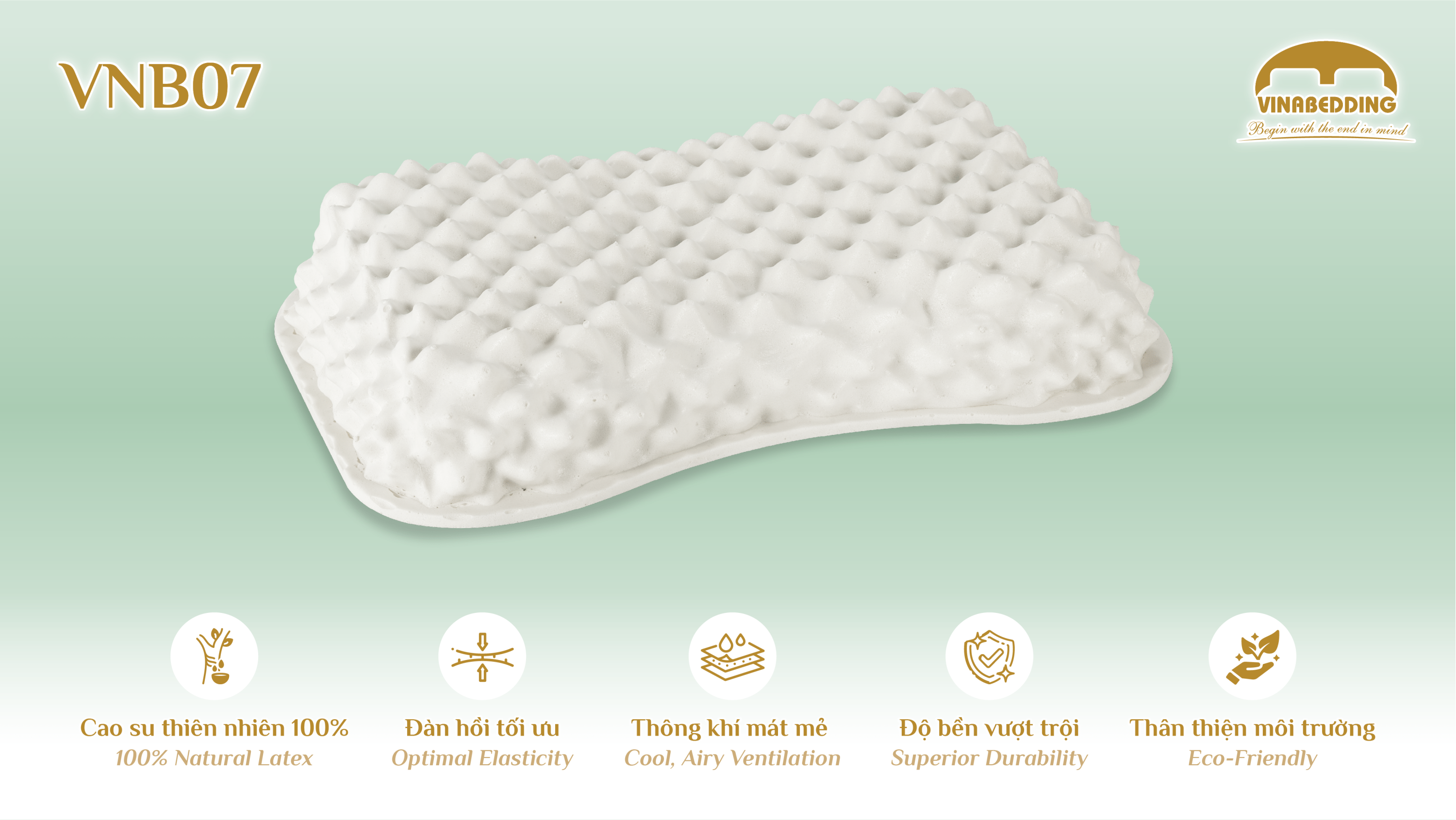 GỐI CAO SU THIÊN NHIÊN - VNB07
