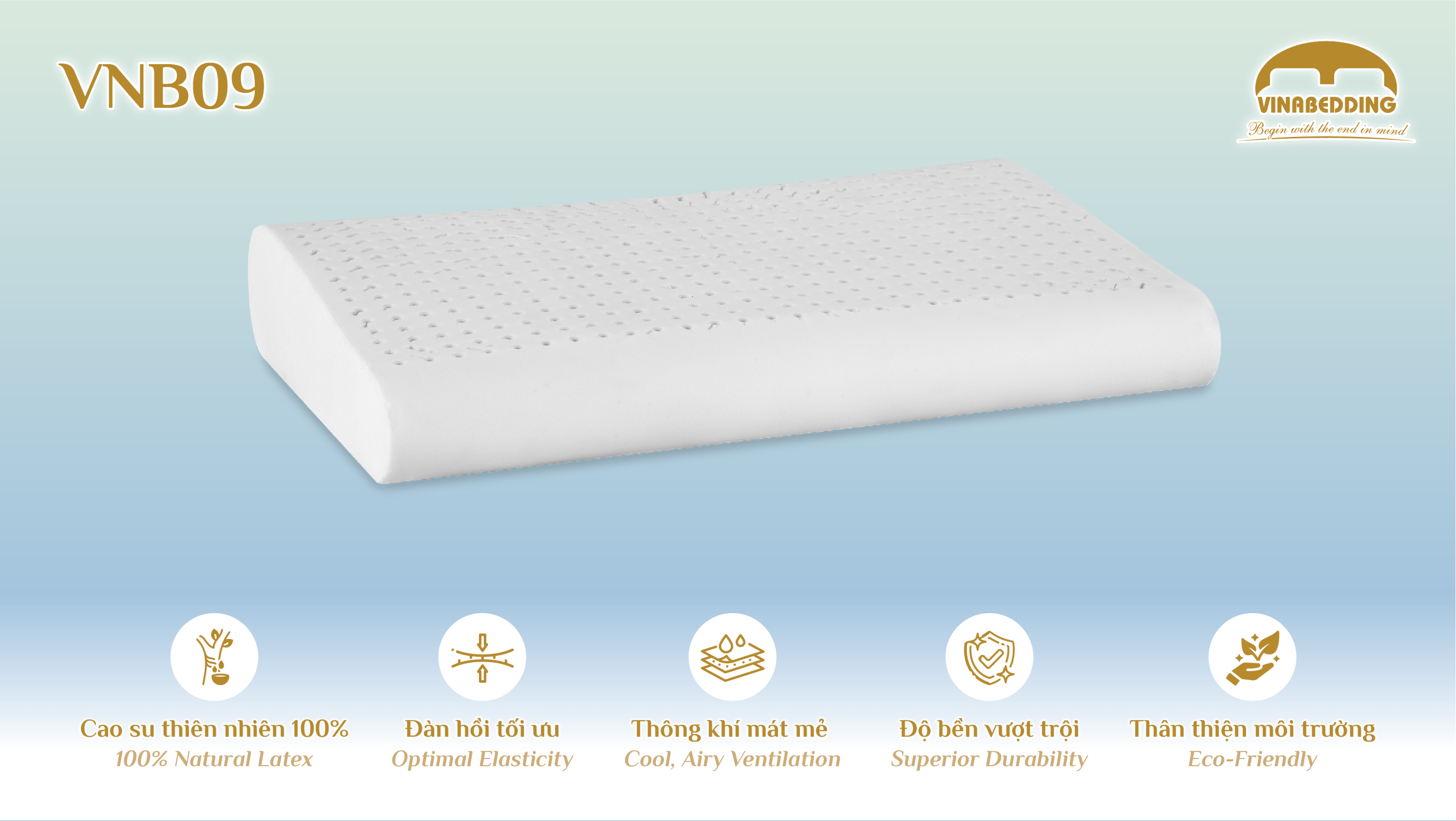 GỐI CAO SU THIÊN NHIÊN - VNB09