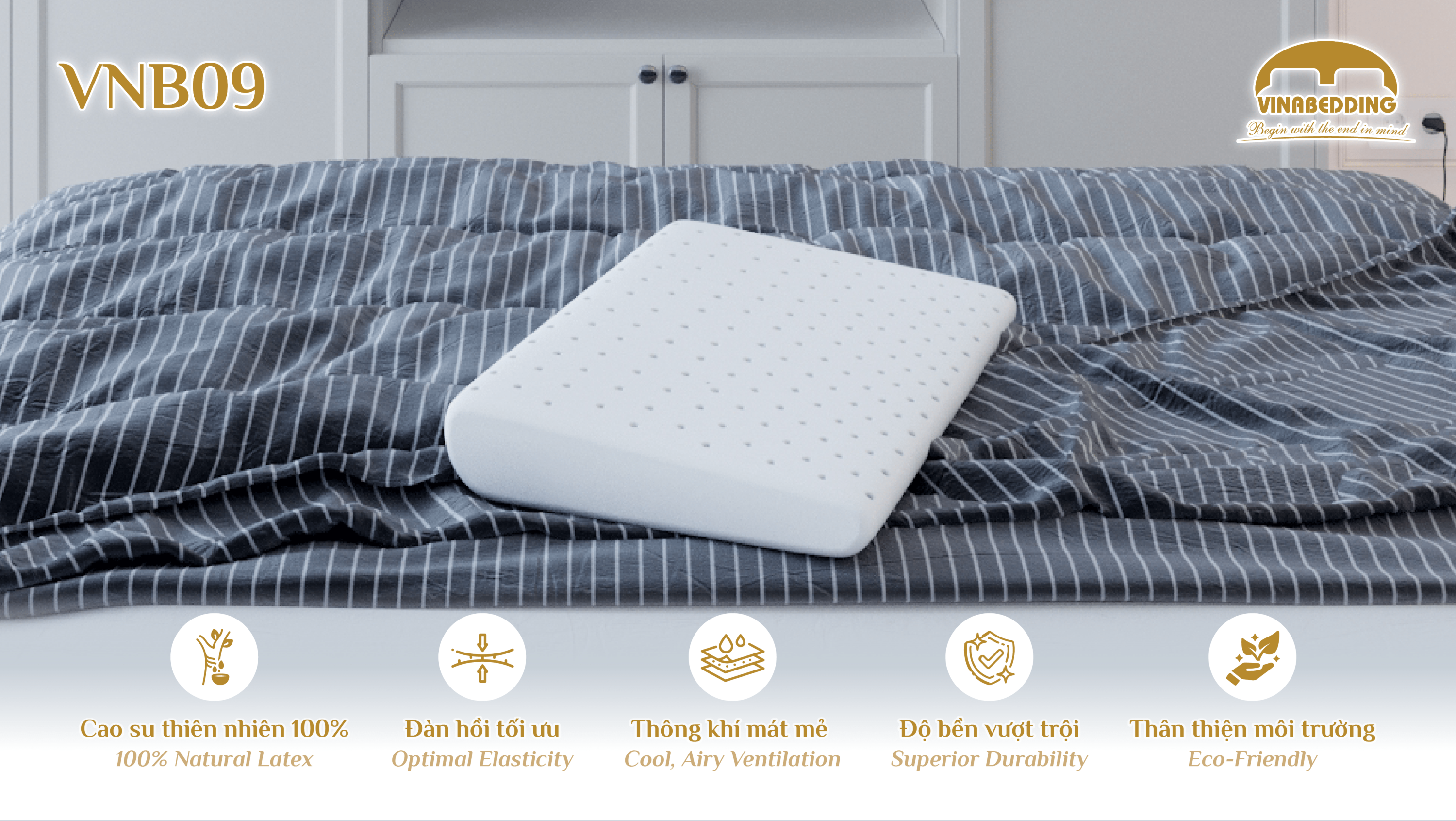 GỐI CAO SU THIÊN NHIÊN - VNB09