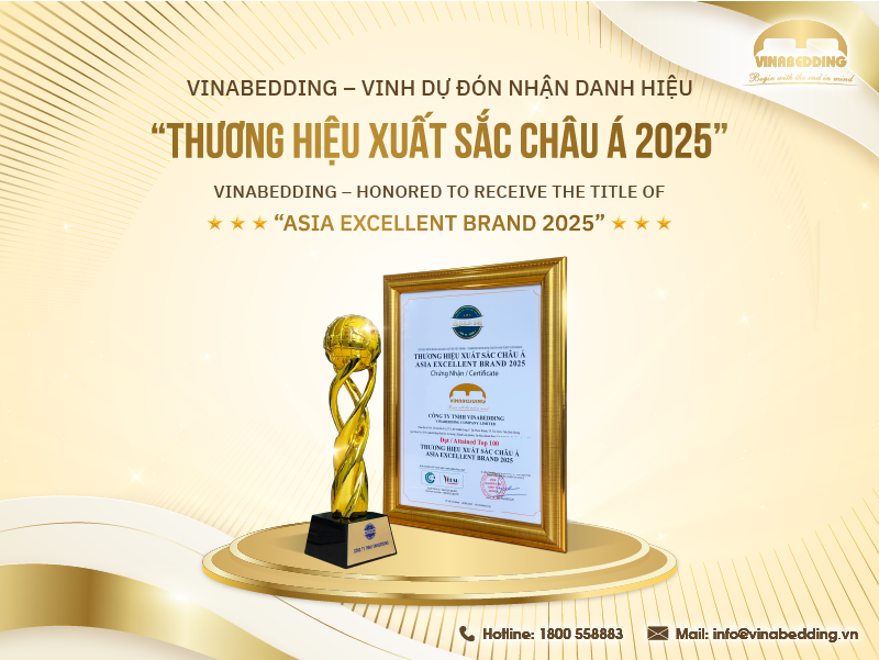 VINABEDDING 荣获 “2025 亚洲卓越品牌” 殊荣