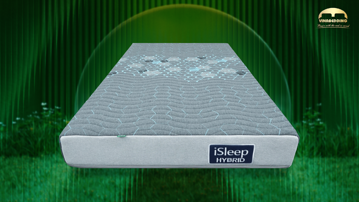 iSleep Hybrid 100% Natural Latex & Polyester Fiber Mattress