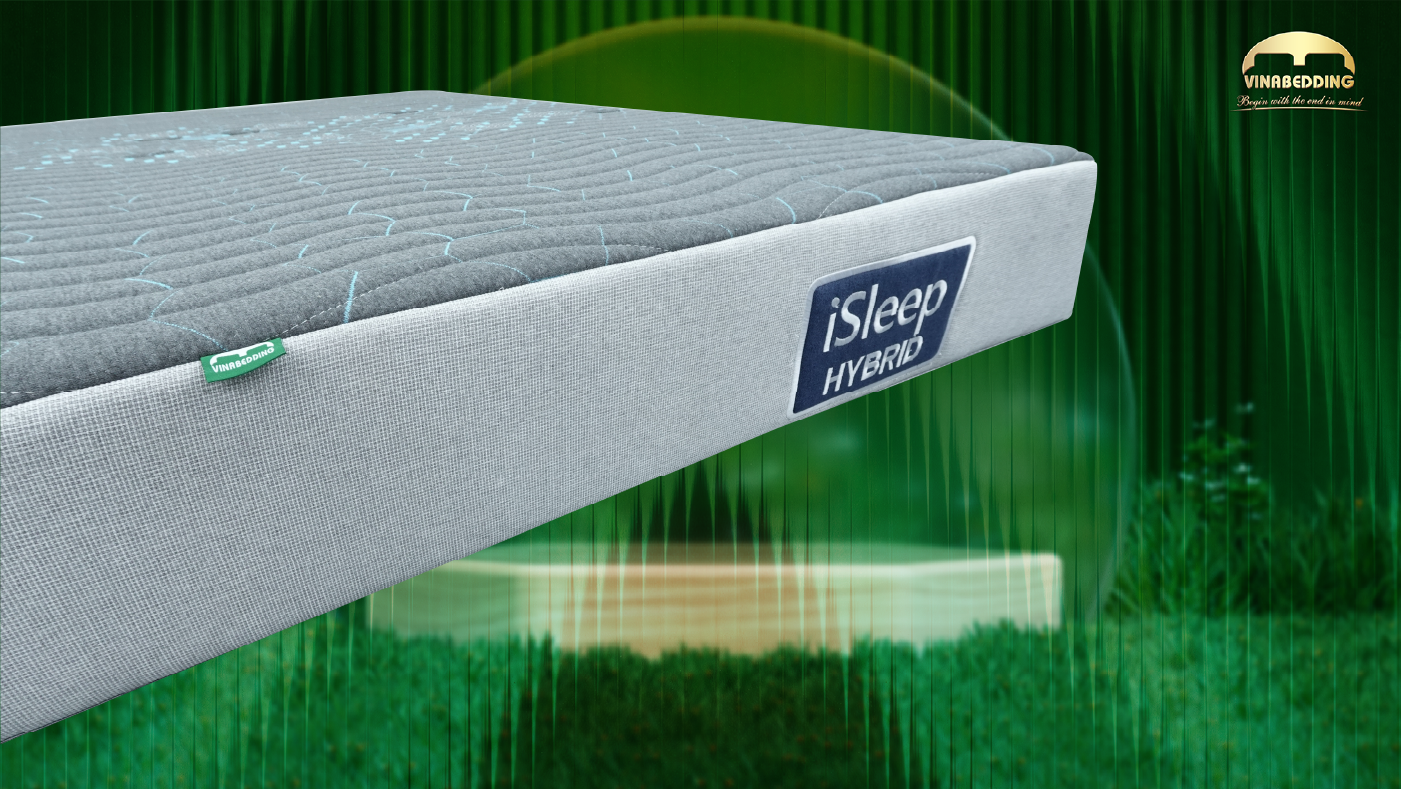 iSleep Hybrid 100% Natural Latex & Polyester Fiber Mattress