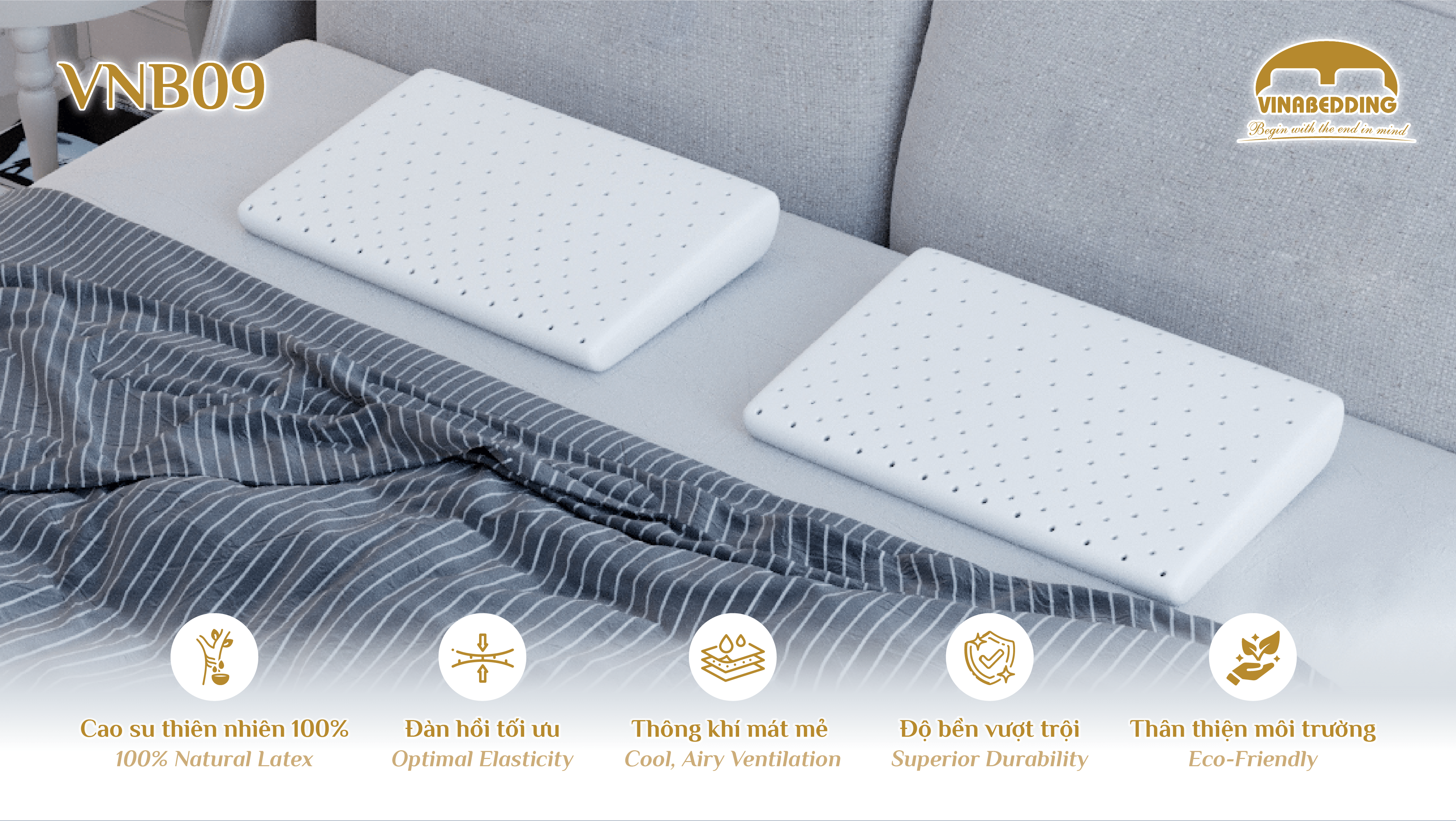VINACLOUD NATURAL LATEX PILLOW SERIES 09