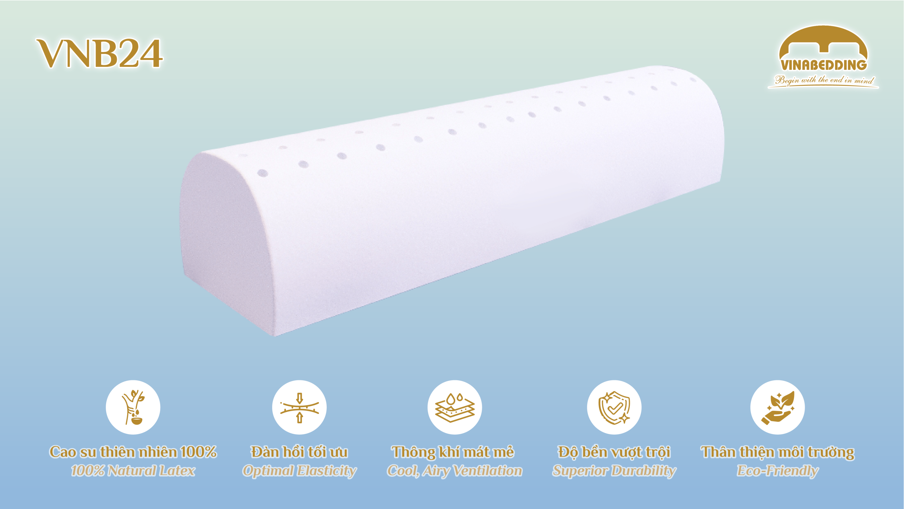 GỐI CAO SU THIÊN NHIÊN - VNB24